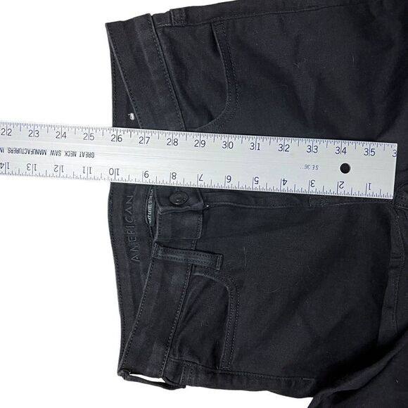 American Eagle Jeans Women’s 2 Next Level Stretch Black Skinny High Rise Denim - Picture 7 of 9